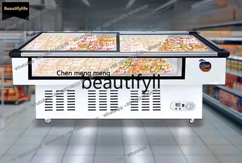 

a601 Supermarket Specialized Seafood Fresh Cabinet Horizontal Fresh-keeping Cabinet Commercial Refrigeration Freezer Display Fre
