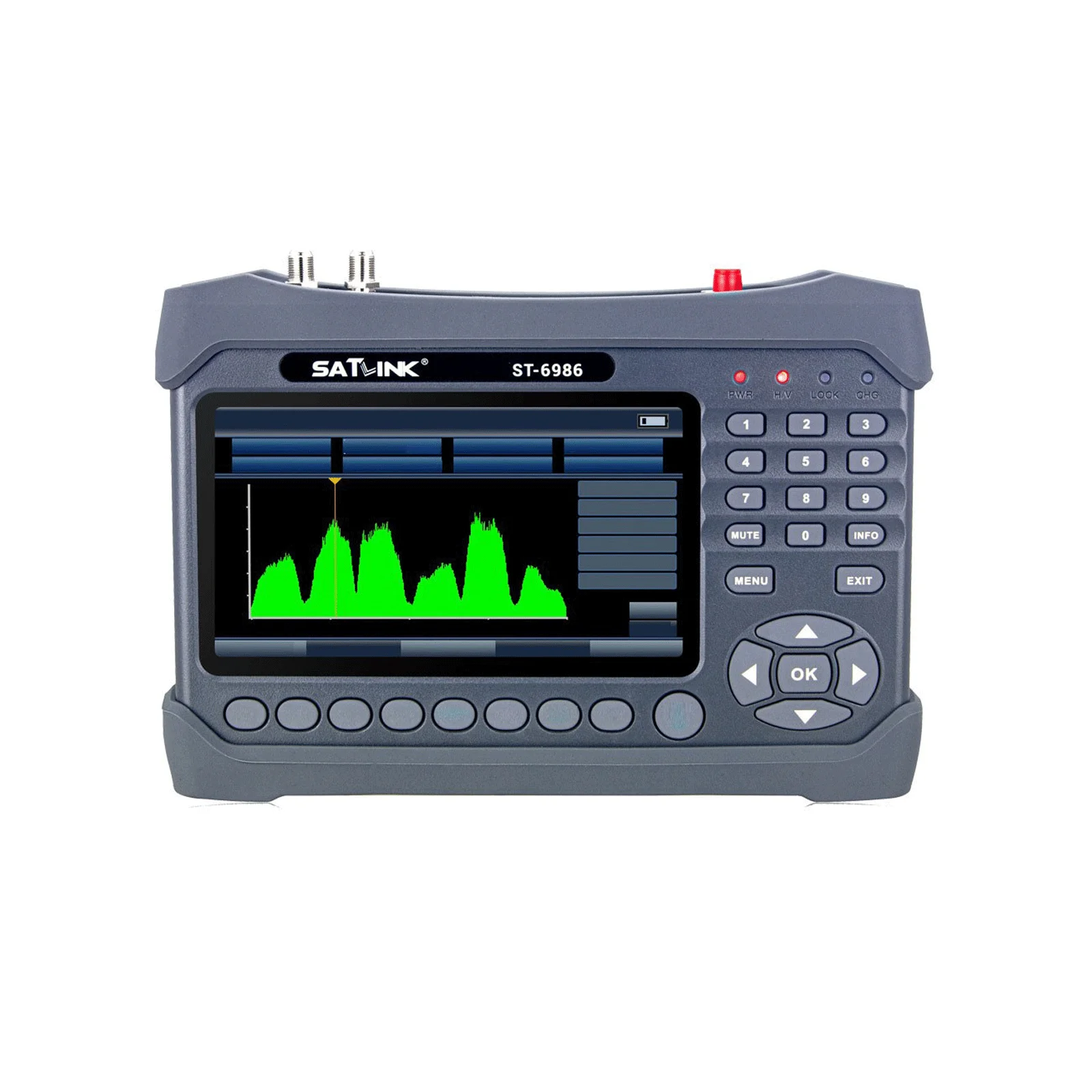Original ST-6986 Satellite Signal Finder DVB-S2/S DVB-T/T2 DVB-C Signal Meter Compatible with MPEG-2/4 H.265/HEVC for Satlink