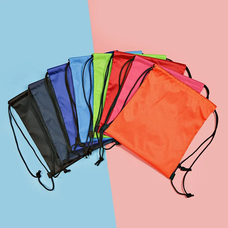 1pcs Waterproof Outdoor Sports Backpack Drawstring Bag for Marathon Events Double Shoulder Football and Basketball Bag