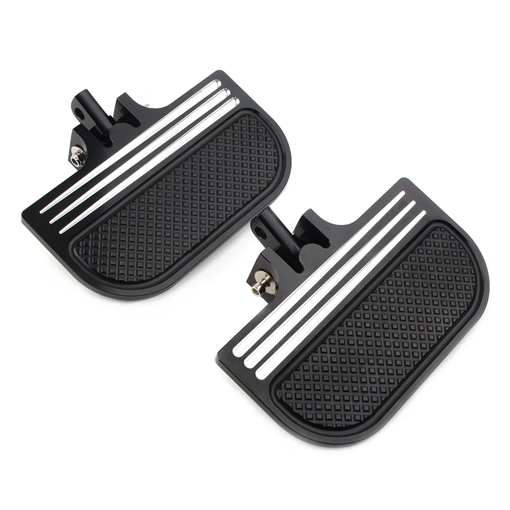 2Pcs Aluminum Motorcycle Mount Passenger Floorboards Pedal Pads For Harley Davidson Touring Softail Sportster XL Dyna FXR