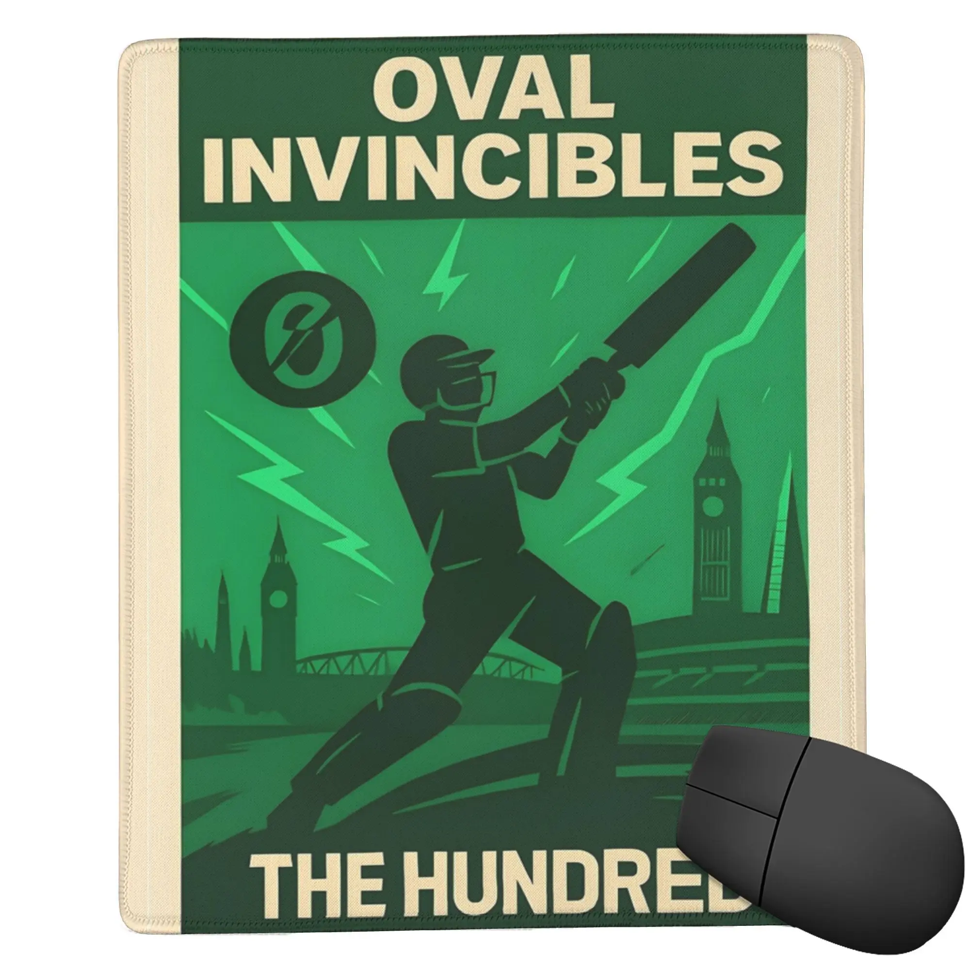 

,Oval Invincible The Hundred PC Carpet Mousepad Gaming Non-Slip Rubber Gamers Mouse pad