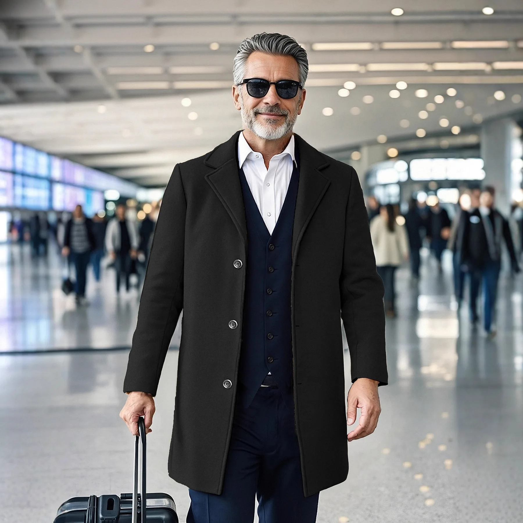 

Весенне-осеннее пальто с лацканами, облегающий элегантный плащ среднего и длинного цвета с лацканами