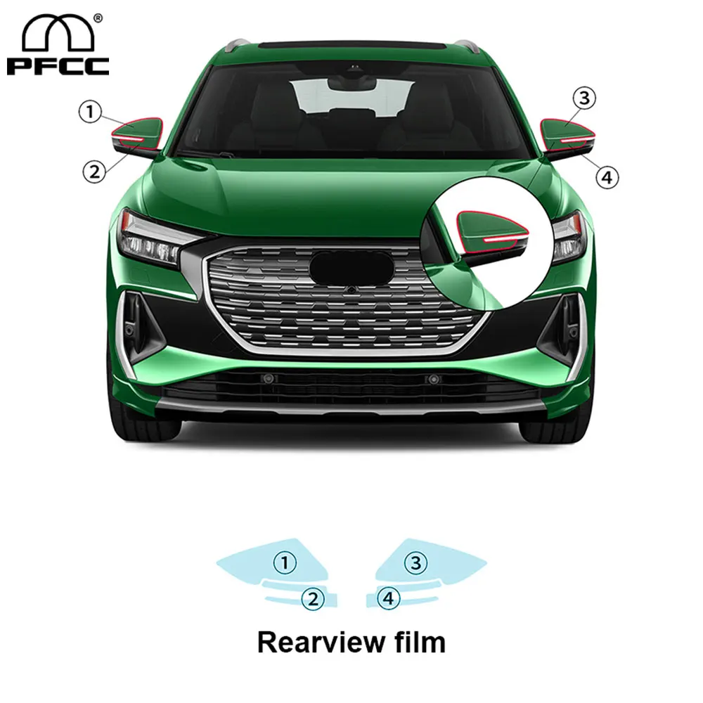

For Audi Q4 E-TRON 2021 2022 2023 2024 Car Headlight Rearview PPF Film Paint Protection Sticker Anti-scratch Transparent Repair