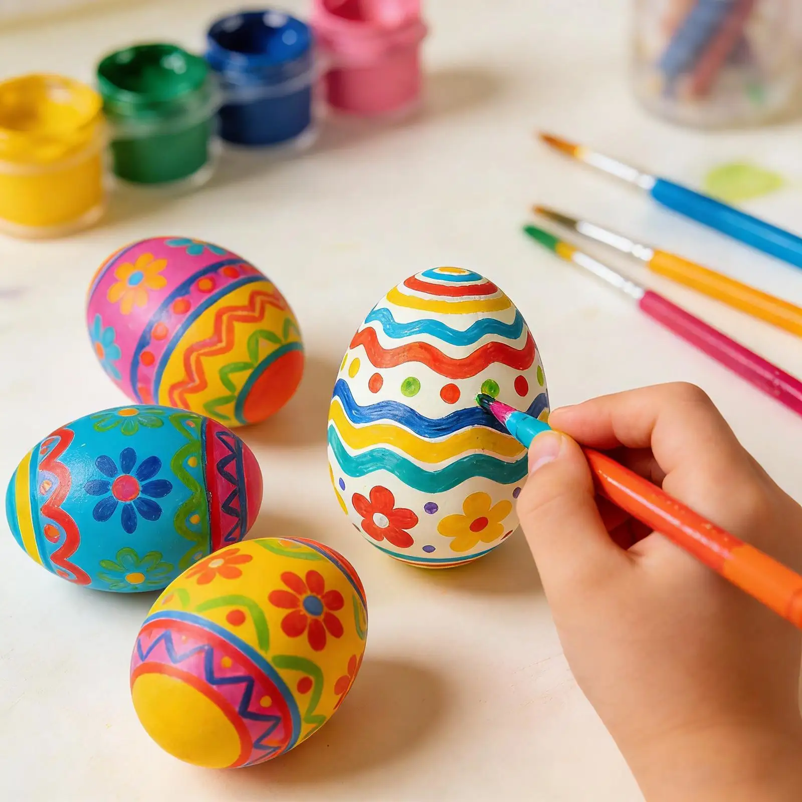 

Unpainted Fake Wooden Eggs for Crafting Art Project Realistic Easter Prop for Holiday Festivities