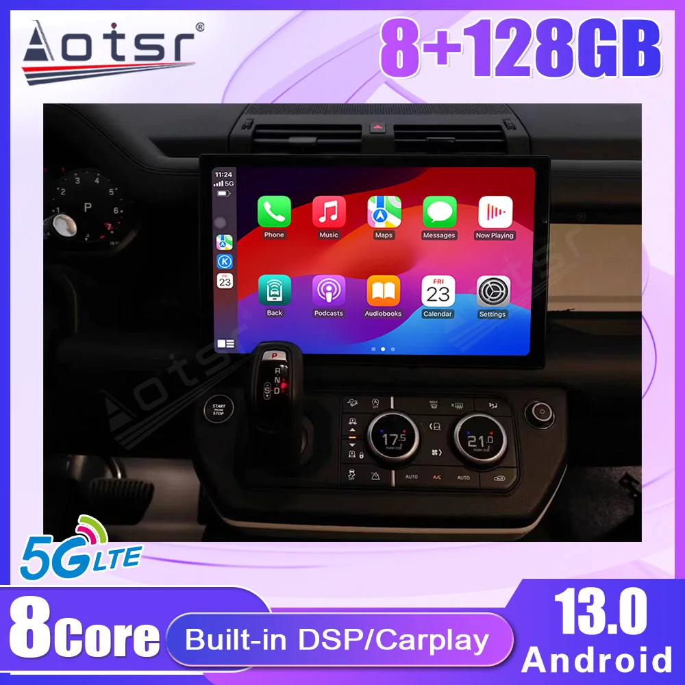 

4G LET 13.3 "Android13 For Land Rover Defender 2020-2024 Car GPS Navigation Upgrade Auto Stereo Refit Multimedia Player Carplay