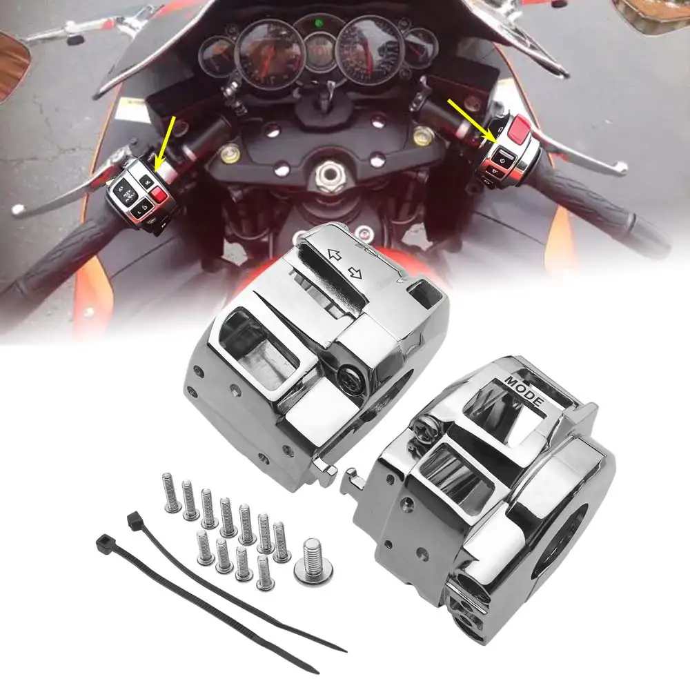 

Street Style Handlebar Control Switch Housings Cover Kit For Suzuki GSX-R 600 750 GSX-R 1000 GSX1300R Hayabusa 2007-2012 Chrome