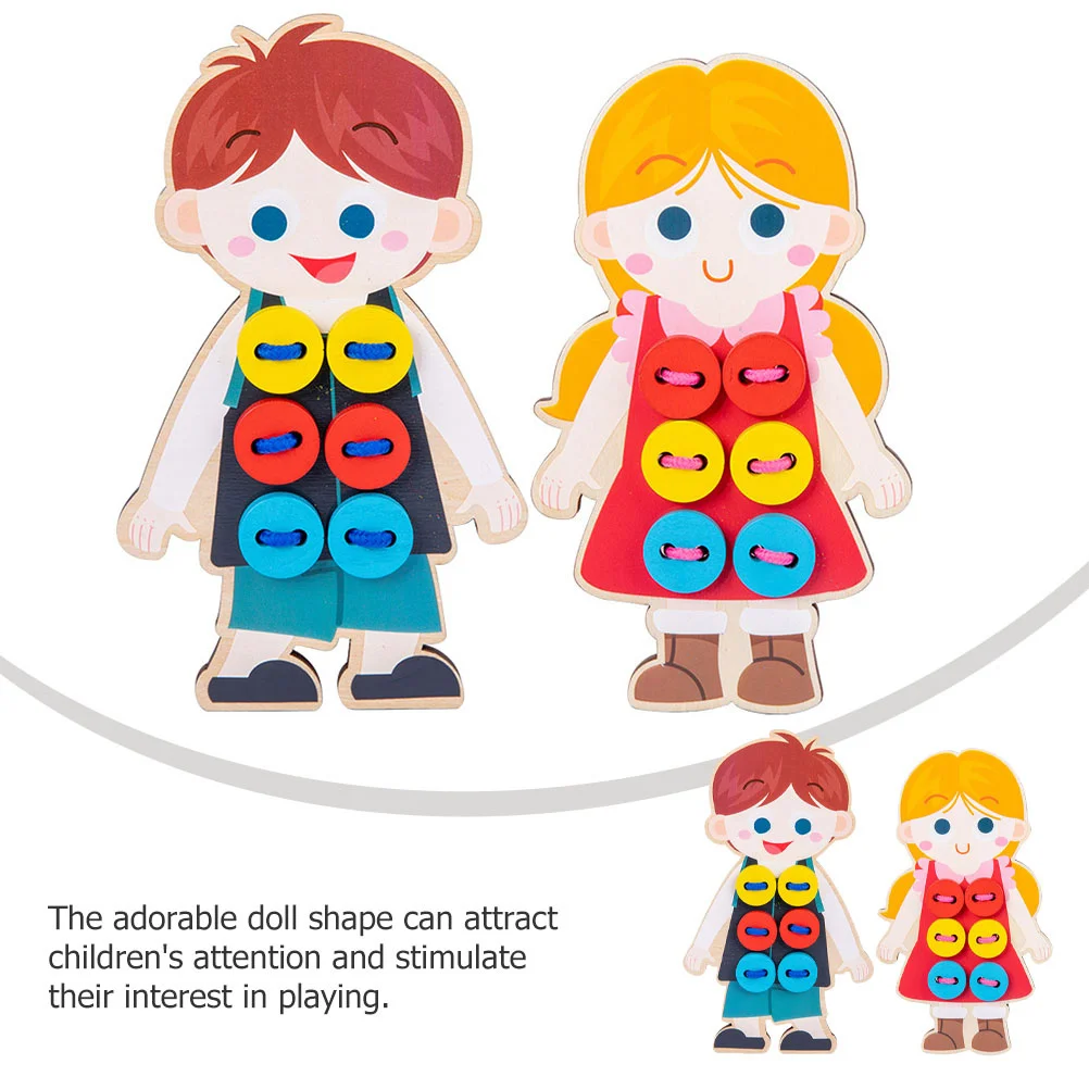 2 قطعة الملابس الخشبية جلد اللعب مواد عالية الجودة تعزيز الاطفال التنسيق بين اليد والعين أصابع مرنة #6