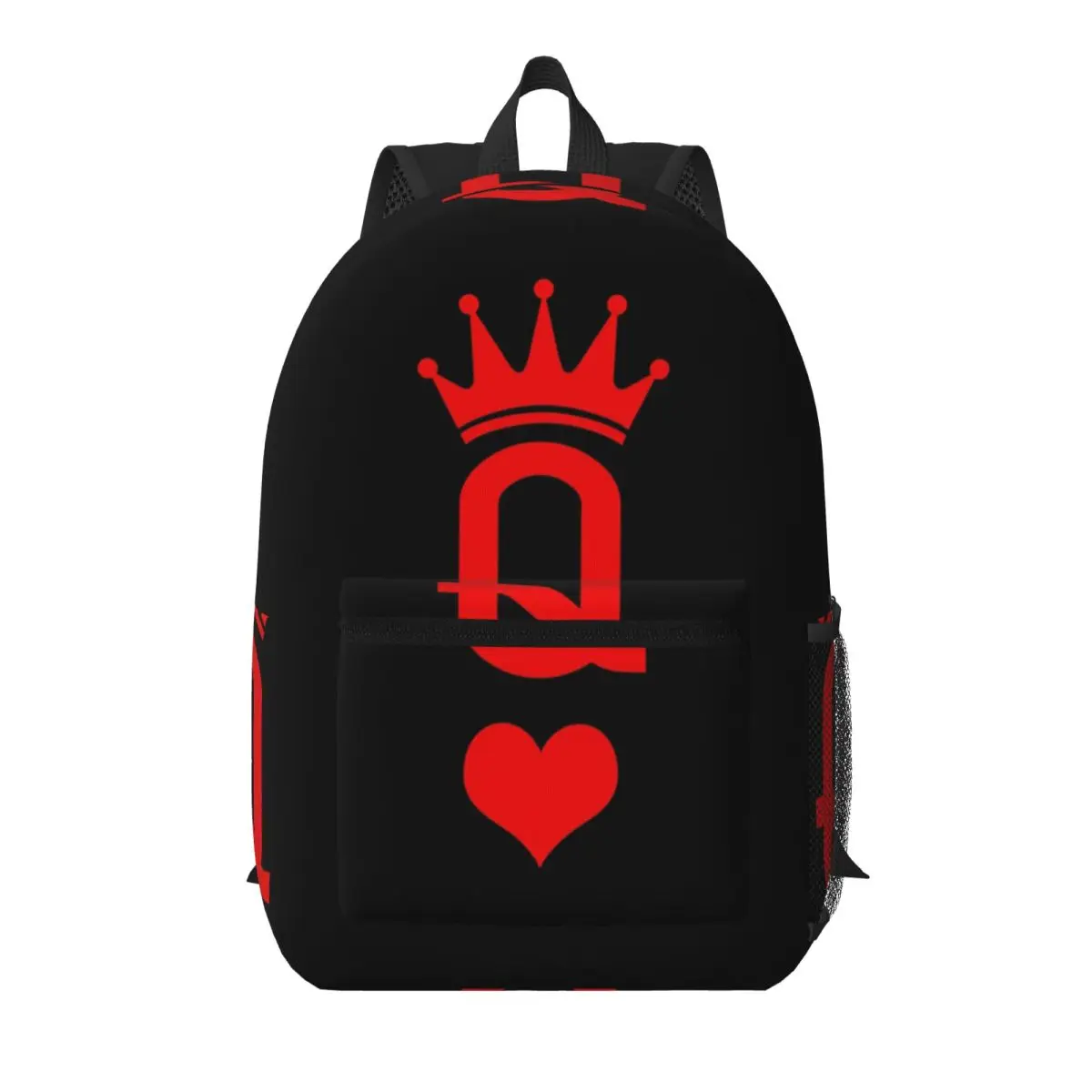 Queen Of Hearts Student Backpack School Bag Hiking Travel Daypack for Men Women Bookbag Shoulder Bags