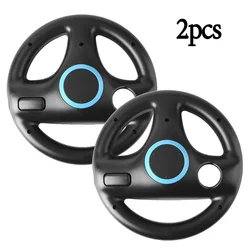 2PCS Plastic Innovative and ergonomlc design Game Racing Steering Wheel For Nintendo Wii Kart Racing Game Remote Controller