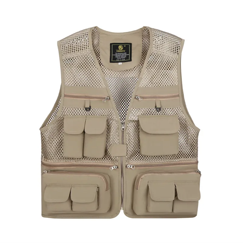 

2024 Men's Outdoor Sports Multi-Pocket Vest Mesh Fishing Photography Mountaineering Breathable Vest