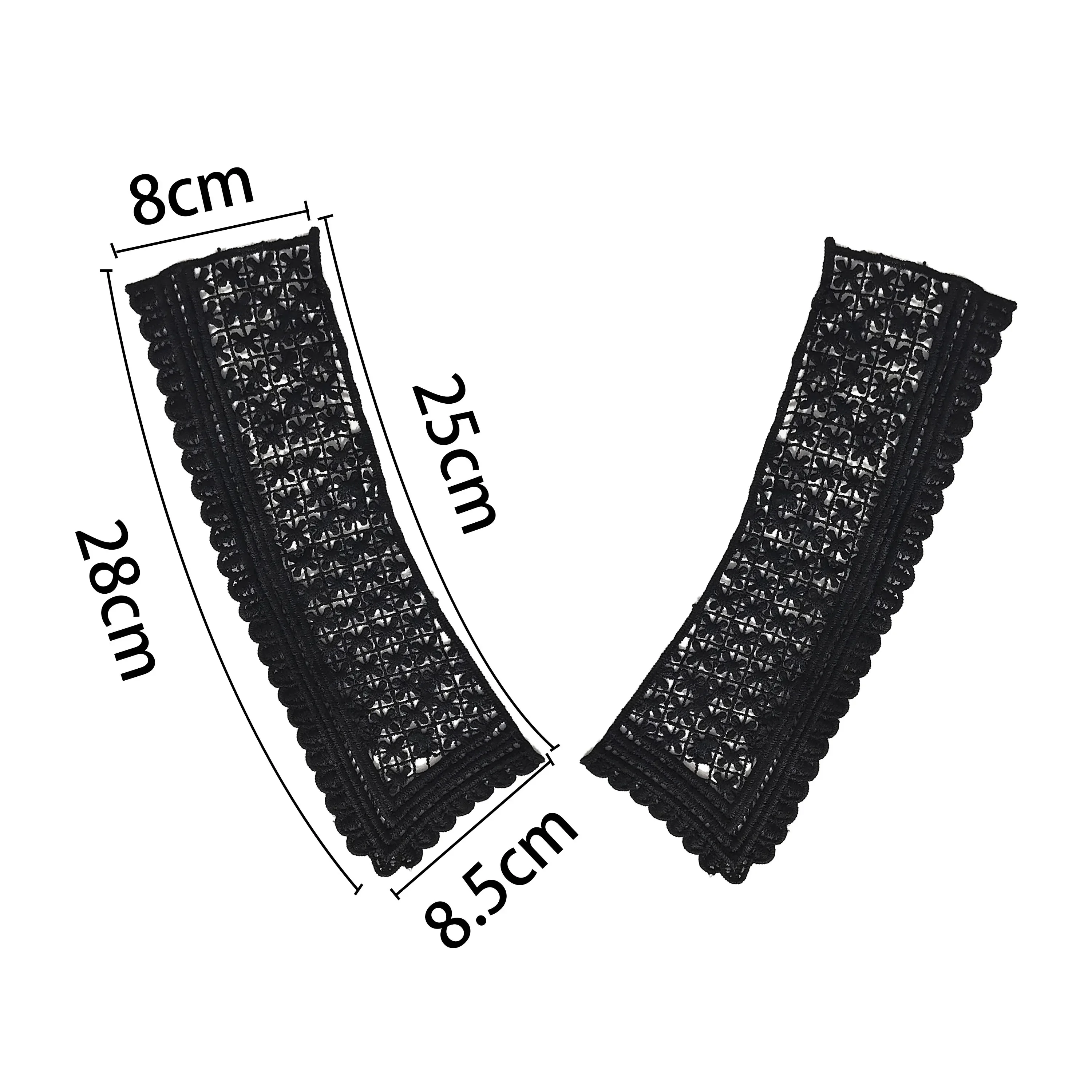 Wholesale sales 1-10 piece black and white embroidered hollowed out Shredded milk sewn lace DIY decorative clothing accessories