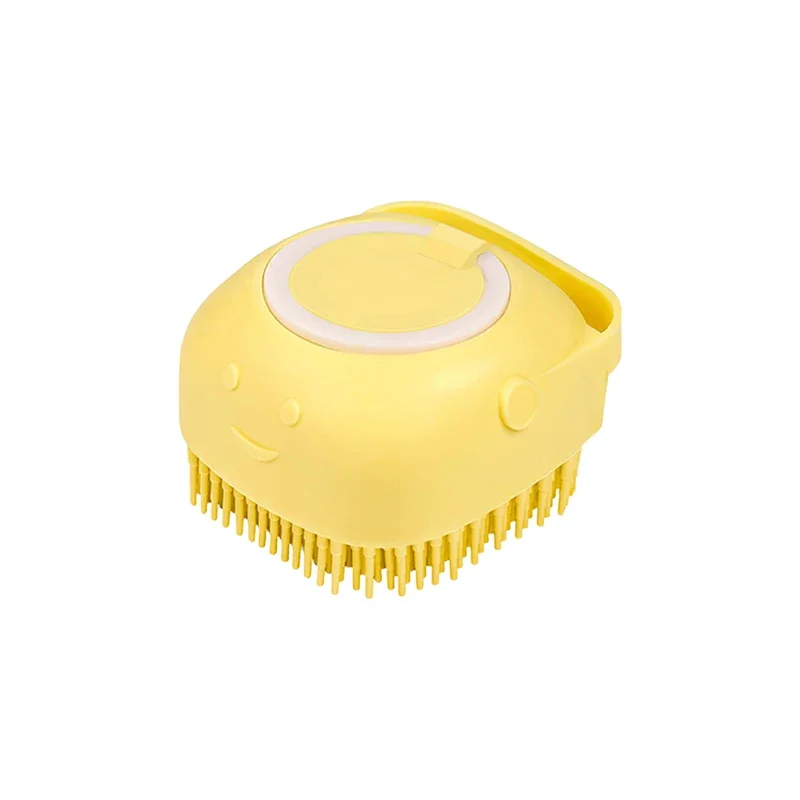 Dog Bath Brush with Shampoo Dispenser, Pet Grooming Tool