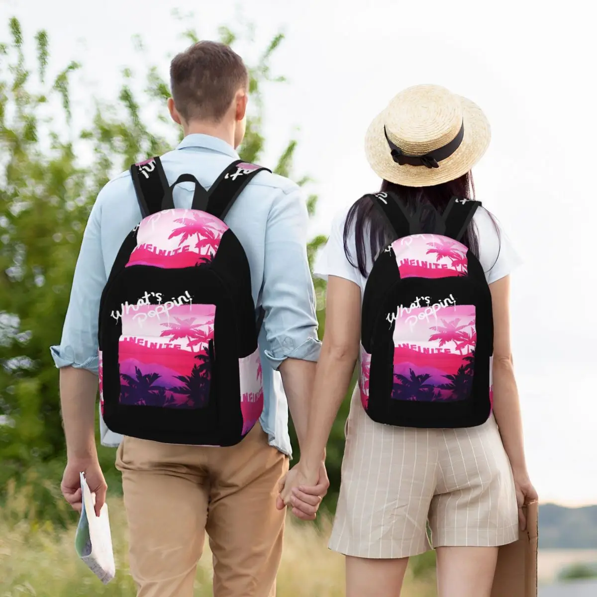 Infinite Poster Student Backpack School Bag Hiking Travel Daypack for Men Women Fashion Bookbag Shoulder Bags