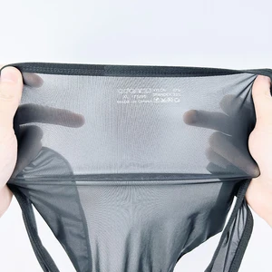 Adannu Herren -Bikini -Unterhose, transparentes Mesh -Gleitunterhosen, Ultra -Thhin -Unterwäsche für Männer, schwule Sportunterwäsche 10 Hauptverkäufer transparentes Männerbad Sunghoths - №9