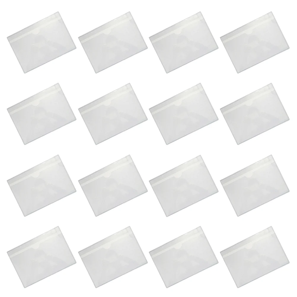 20 Pcs Self-adhesive Card Pocket Photo Organizer Label Protection Holder Plastic Cards