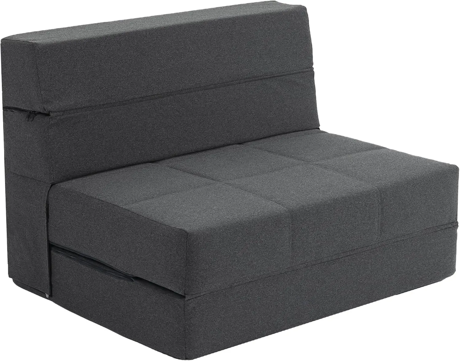 Folding Sofa Bed, 7 inch Memory Foam Floor Couch, Convertible Sleeper Foldable Mattress Futon Sofa for Living Room