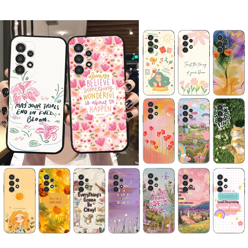Phone Case For Samsung A17 A55 A16 A56 A35 A15 A53 A54 A33 A34 A25 A05S A52 A52S A07 A26 A06 Strength Motivation Quotes