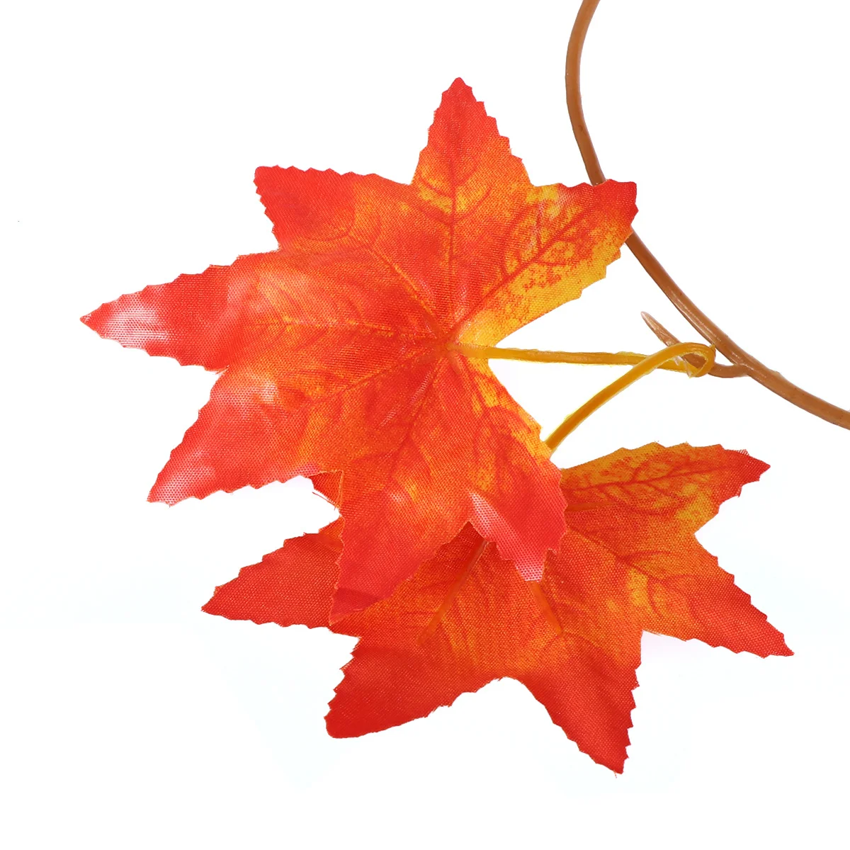 

2Pcs Red Maple Leaf Garland Realistic Artificial Autumn Leaves Decoration for Wedding Banquet Mantles Banisters Fall Party