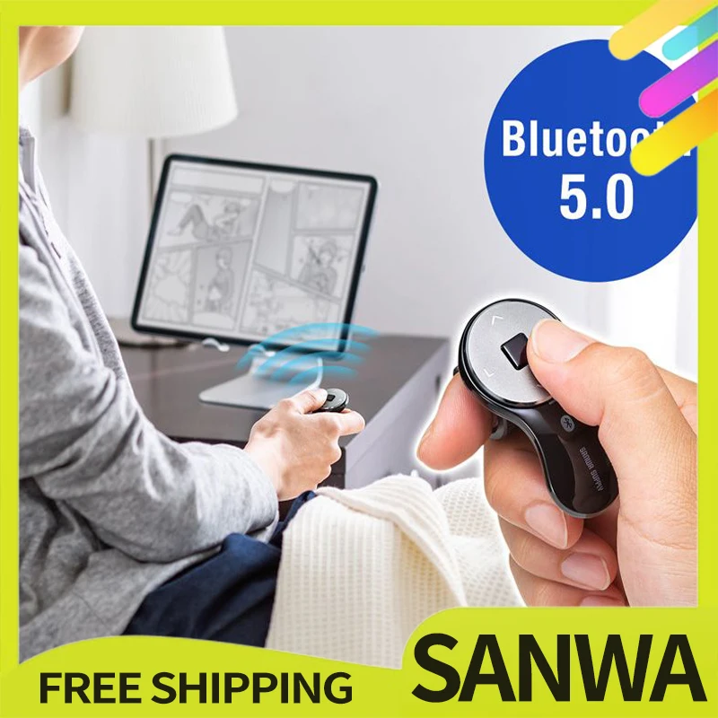 Imagem -03 - Sanwa-wireless Bluetooth Anel de Carregamento Dedo Mouse Mini Esquilos Voadores de ar Dual-mode Preguiçoso Criativo Ppt Presentes de Escritório