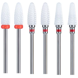 Ceramic Milling Cutter For Manicure Grinding Nail Drill Bits Files Mill Manicure Pedicure Accessories Tools for Removing Gel