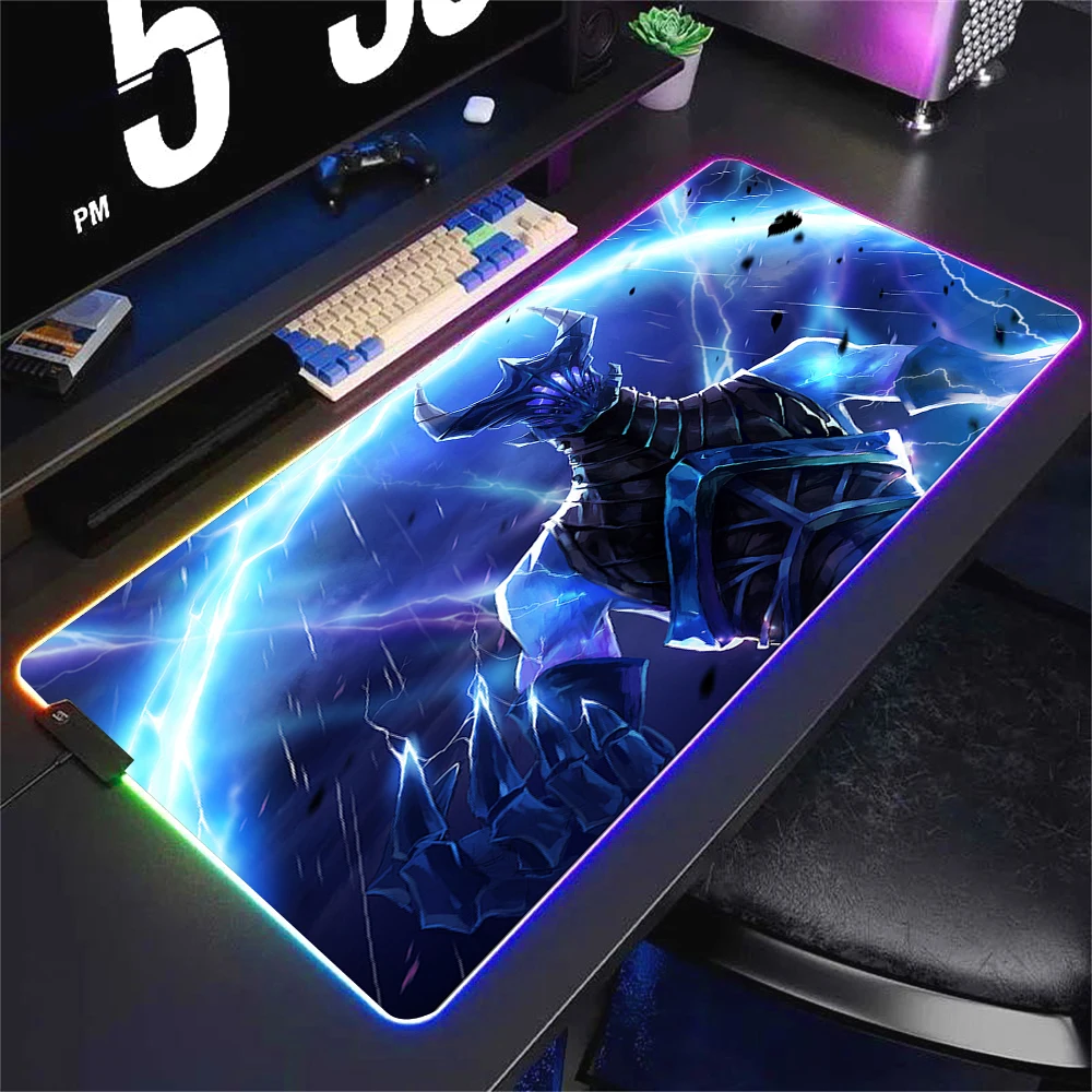 DOTA 2 Large RGB Mouse Pad XL Gaming Mousepad LED Gamer Mausepad grande tappeto colorato desktop per PC domestico con retroilluminazione 400x800