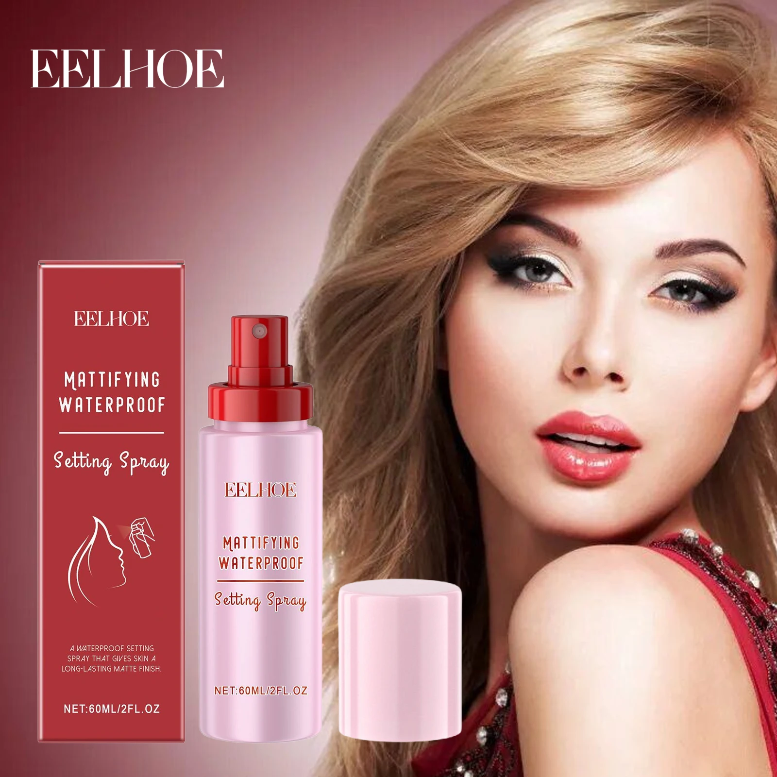 

Setting Spray for Makeup Waterproof Long-Lasting, Anti-Smudge-Proof Natural Finish Control Oil Non-sticky Matte Fixer Spray 60ml