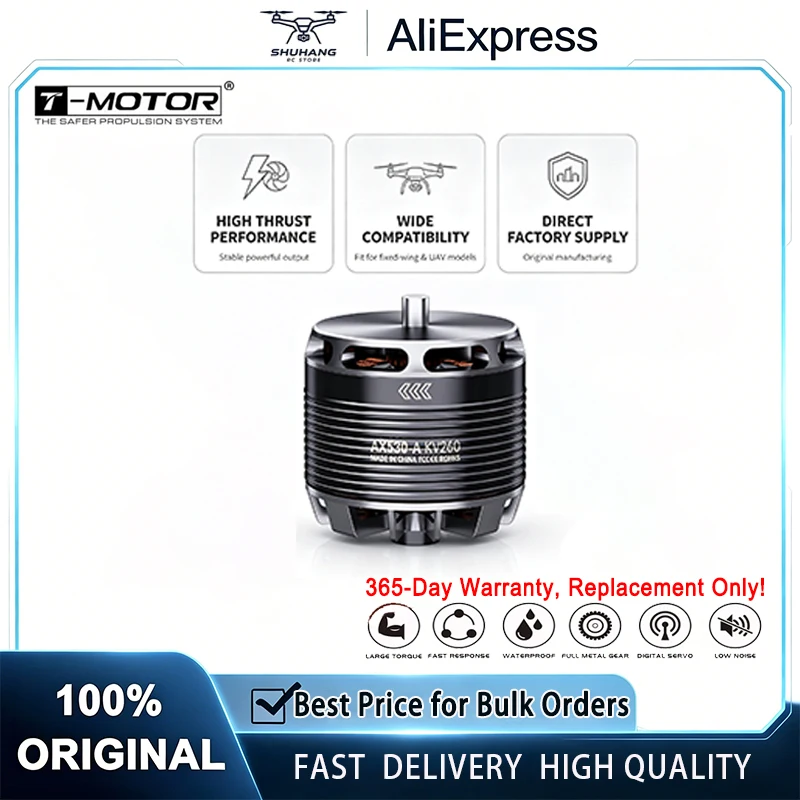 T-MOTOR AX530-A KV260 12S 48V Waterproof Outrunner BLDC Motor High Power for Fixed Wing RC Drone Helicopter UAV