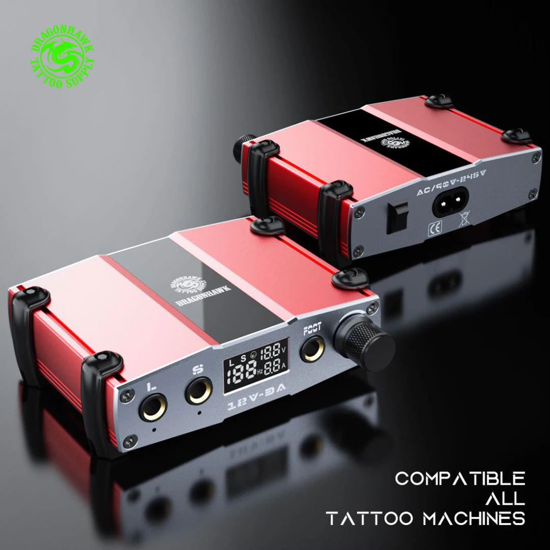 Dragon hawk Professional Tattoo Netzteil Digital LCD Netzteil Box für rotierende Tattoo Maschine