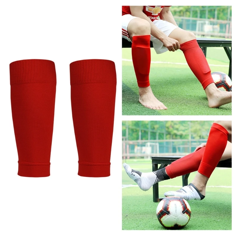 2 Pair Sports Soccer Shin Guard Sock For Kids Football Shin Pads Support Calf Sleeve Shinguard For Adult Teens Children