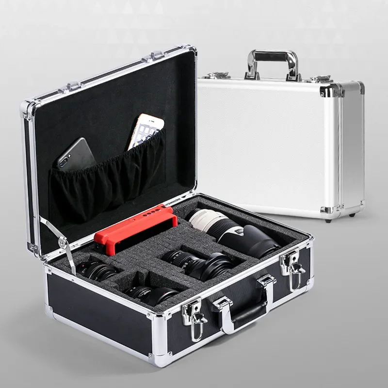 Tool Box Foam Portfolio Part Equipment Case Tool Box Aluminum Without Tool Maletin Herramienta Shockproof Briefcase Accessories