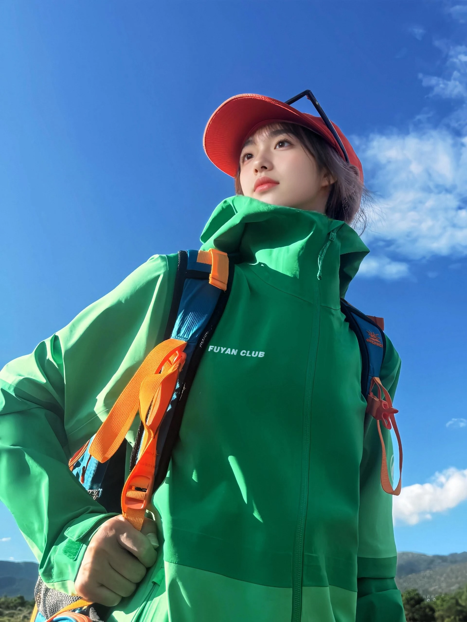 

Куртка женская Fuyuan Green Patchwork 2026: Новинка, три в одном, для активного отдыха, ветрозащитная, солнцезащитная, для походов и альпинизма, городской стиль, Lo...