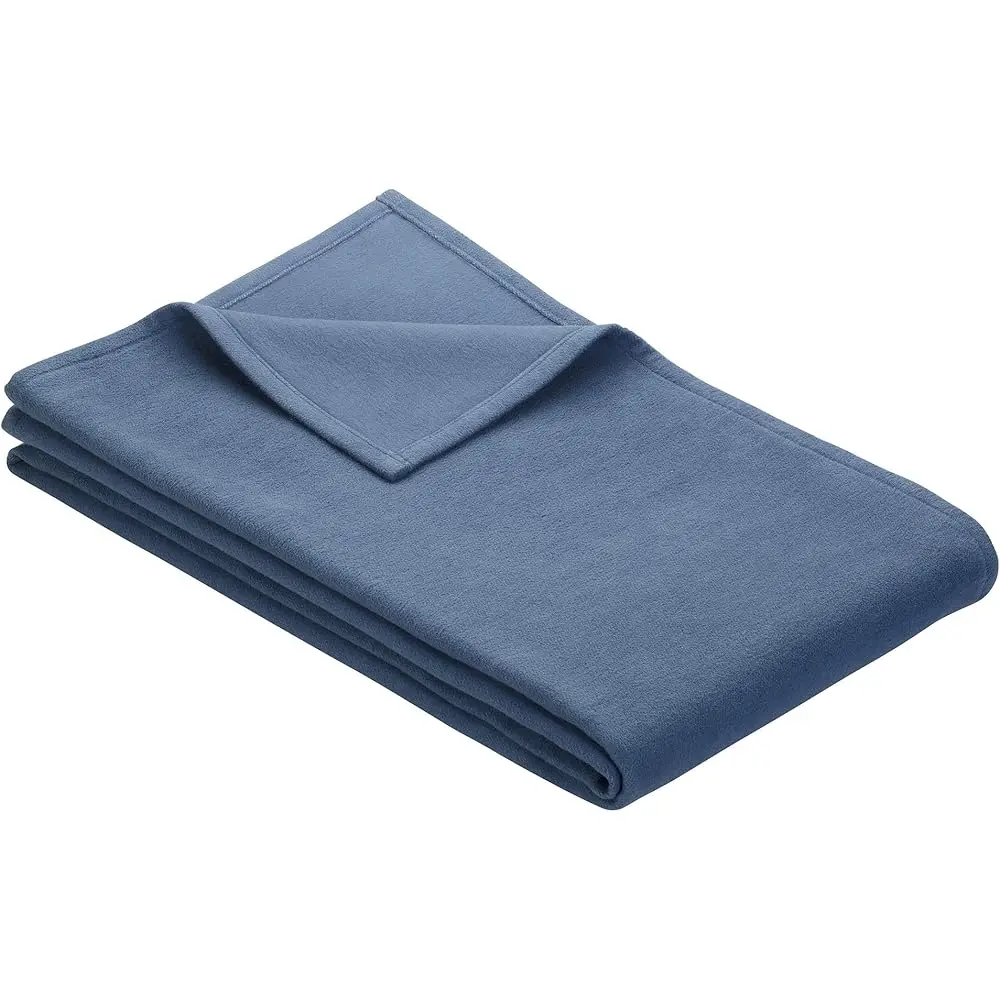 

Cotton Pure Queen Size Jacquard Woven Bed Blanket - Steel Blue