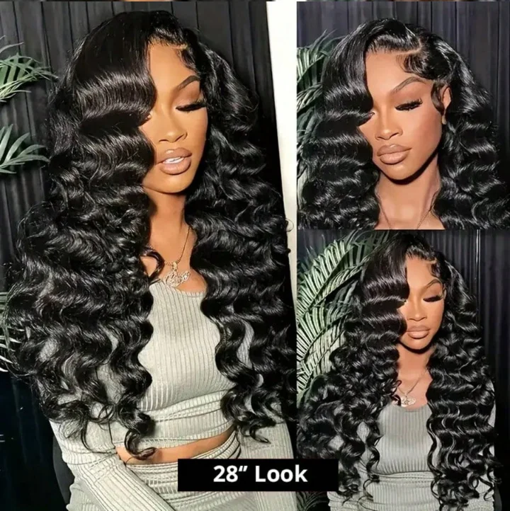 36 Inch HD 13x6 Loose Deep Wave Lace Frontal Human Hair Wig Brazilian 5x5 Water Curly Lace Front Wigs For Women 200 Density