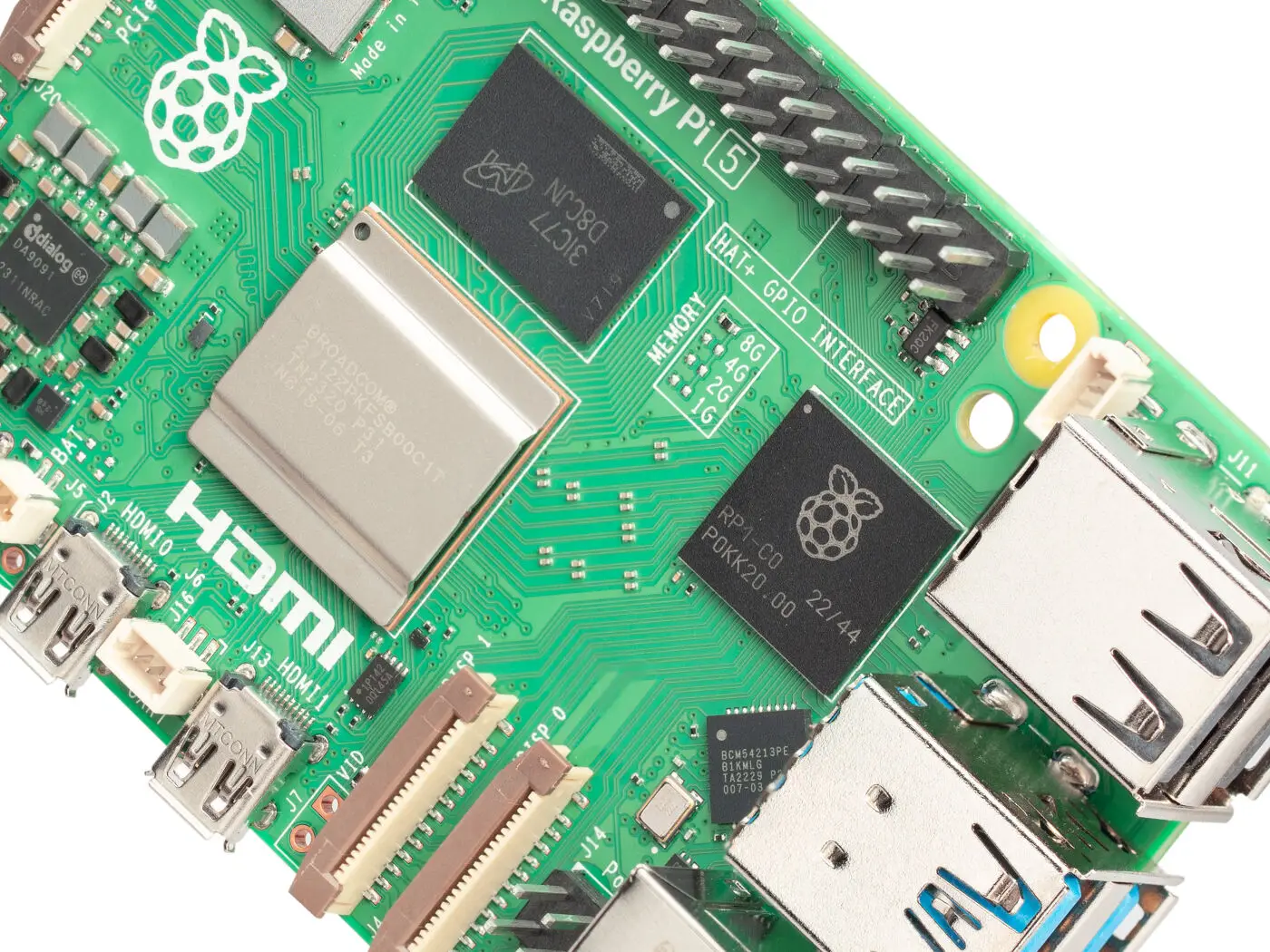 Raspberry Pi5 8 GB 4 GB Laptop, Raspberry Pi 5 MIni-PC-Computer, 2,4 GHz 64-Bit-Quad-Core-Arm Cortex-A76, Bluetooth5.0, BLE Wireless
