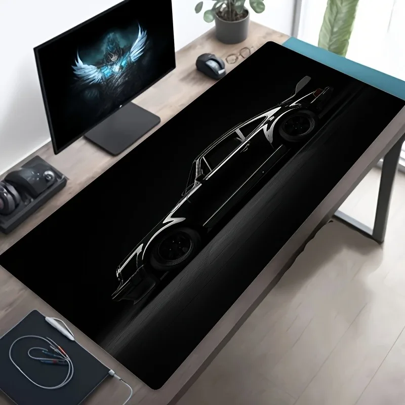 Classic Black Sports Car Design Mouse Pad Large Computer Office Game Table Mat XXL Rubber Non-slip Keyboard Mats Long Desk Pads