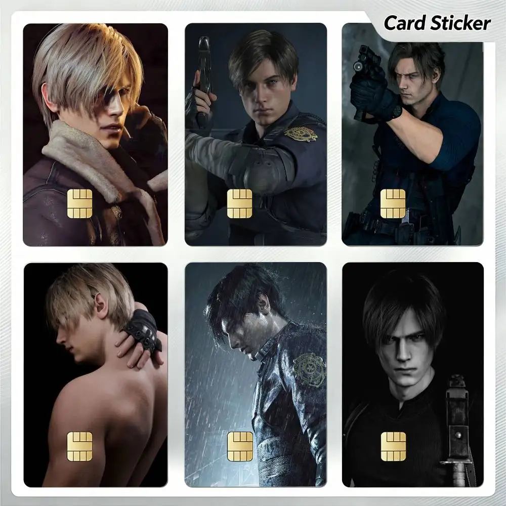R-Resident E-Evil L-Leon Kennedys Decorative Waterproof Film Skin Cover Credit Card Stickers Debit Front Bank Bus Pass