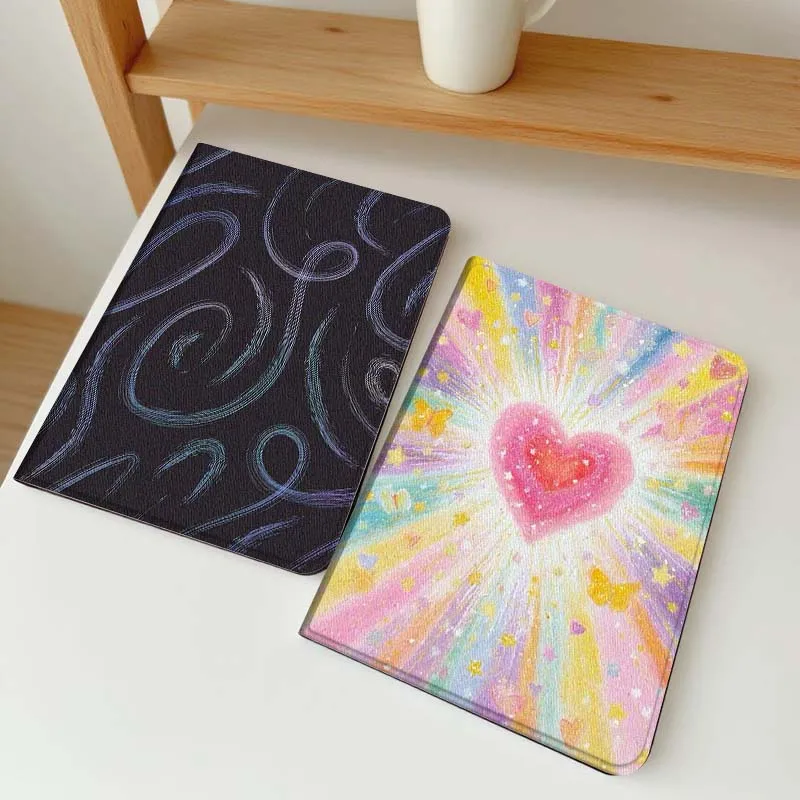 

Чехол для планшета с узором в виде синих линий для Apple iPad Air Pro mini 1 2 3 4 5 6 7 8 9 11 M2 M3 M5 M4 5th 6th 7th 10th 11th, подарок