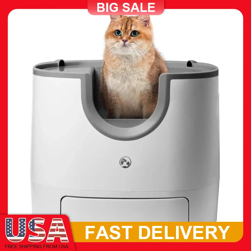

Auto Self Cleaning Cat Litter Box Open Top Design Extra Large Capacity Multi Cat Home Advanced Safety Sensors Smart Technology