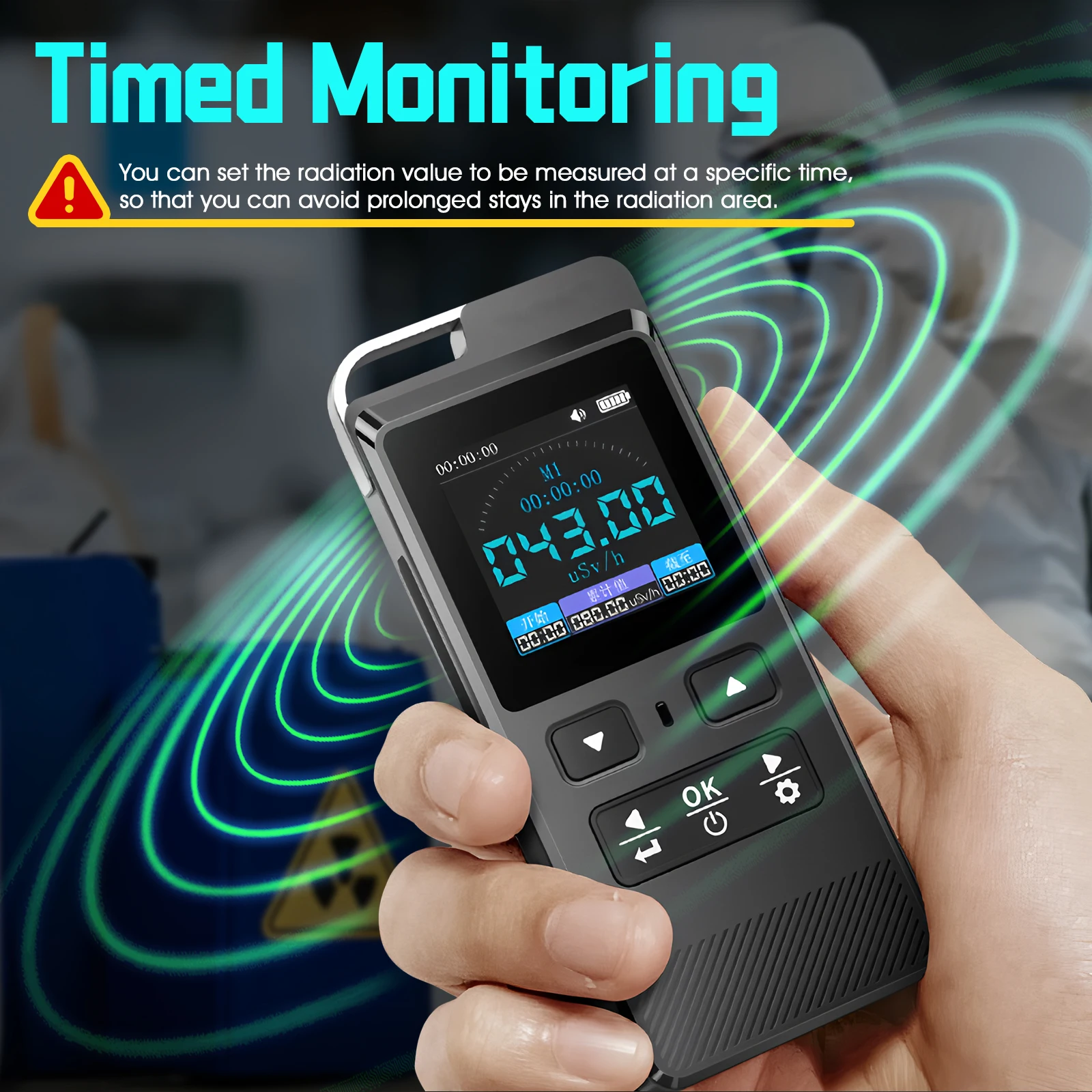 

High Precision Geiger-Müller Counter Portable Nuclear Radiation Detecto Gamma and X-ray for GC-02 Measurement Multi-Language