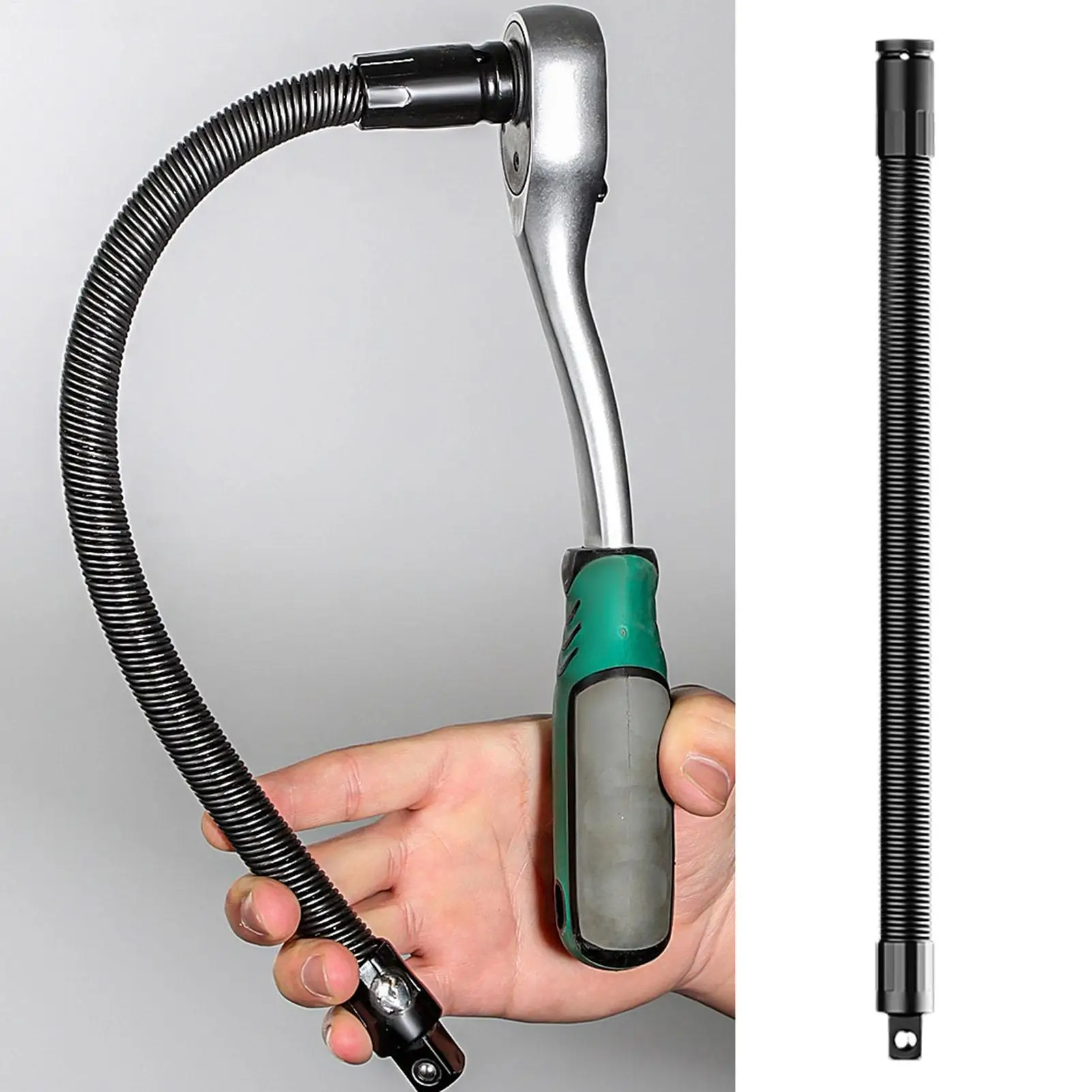 Flexible Ratchet Extension 1/2in Ratchet Attachment 360-degree Rotate Socket Wrench Extender For Bolt Fastener DIY Corner
