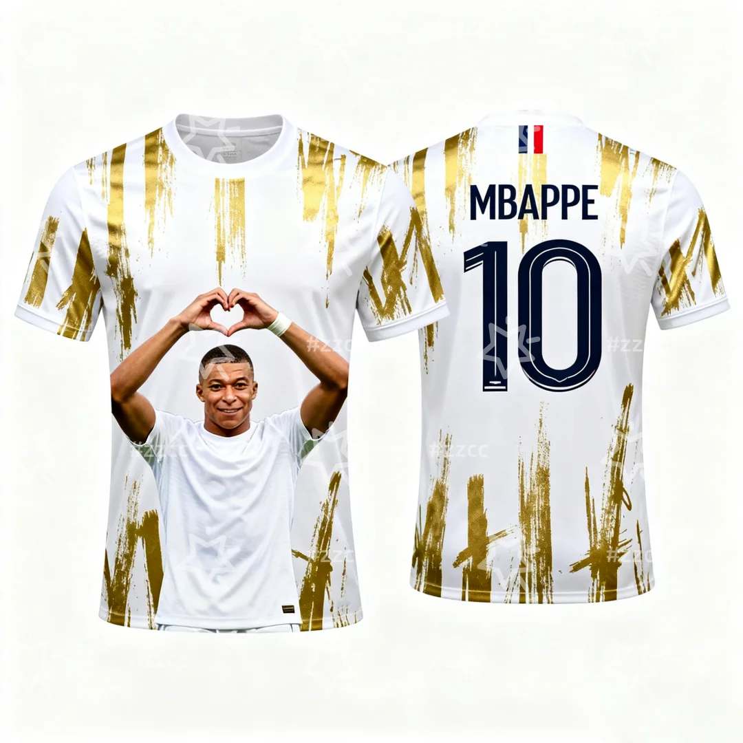 

Mbappe fan commemorative No. 10 football jersey 3d Printing Autumn Sports Dry Quickly Men's T-Shirt Children's Clothing Tee Y2k