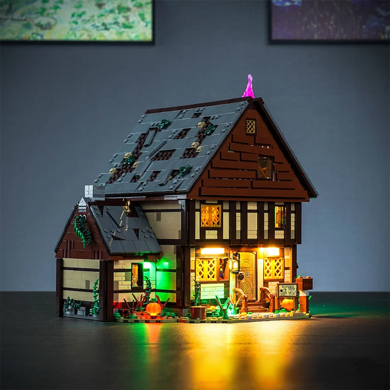 No Building Blocks Lamp Lighting for Hocus Pocus: The Sanderson Sisters\' Cottage Ideas 21341 DIY Toys Gift Only Lighting Set