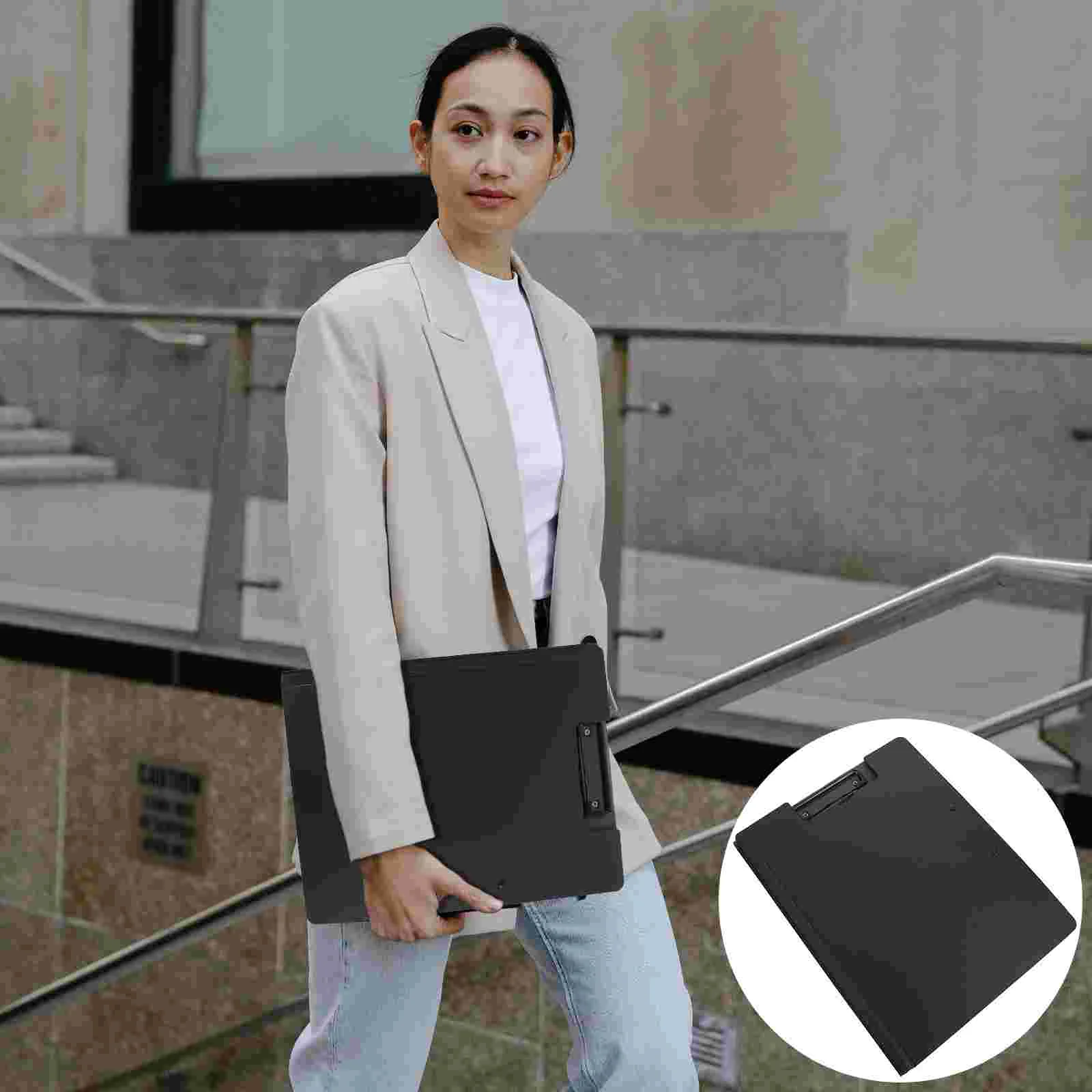 Wordpad pasta arquivo titular material de escritório cuidados escrita prancheta para menu plástico estudantes pastas organizador almofadas