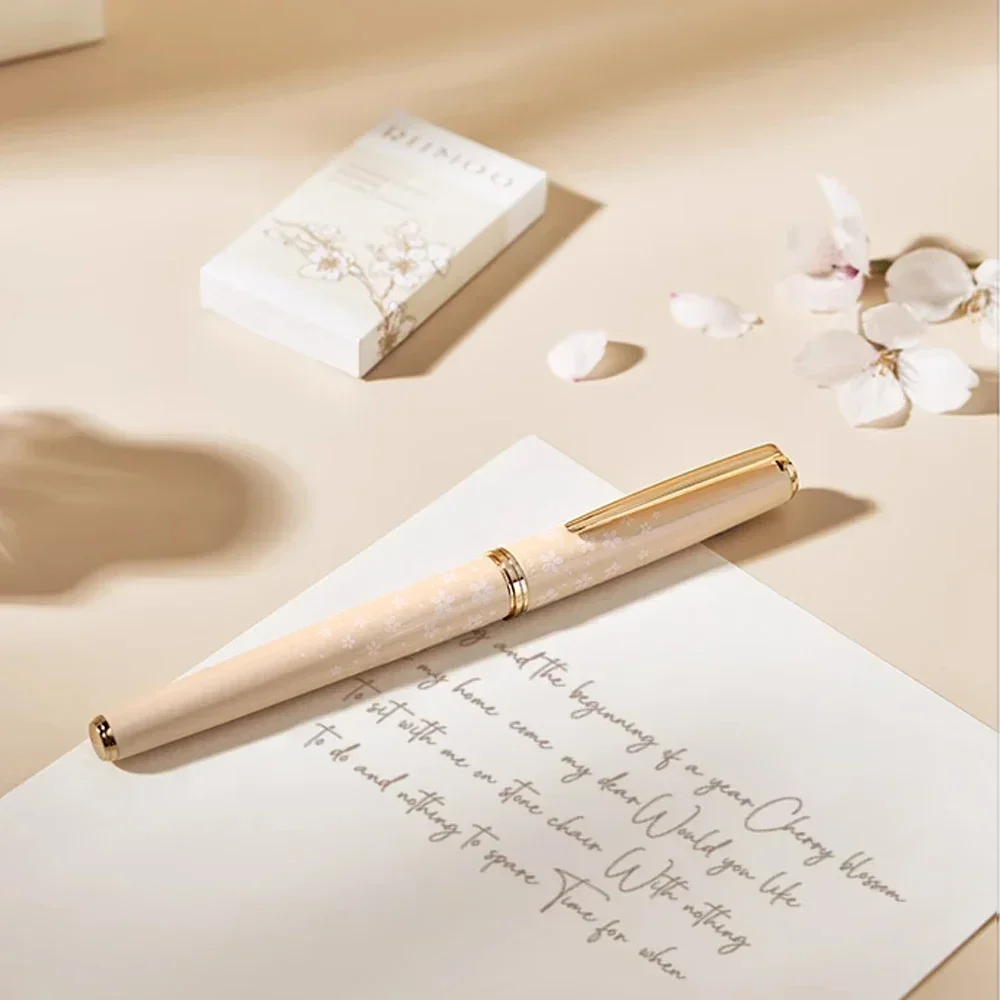 

RIIMOO LY519 SAKURA Fountain pen Simplicity style Exquisite girls gift pens metal writing supplies EF F nib school stationery