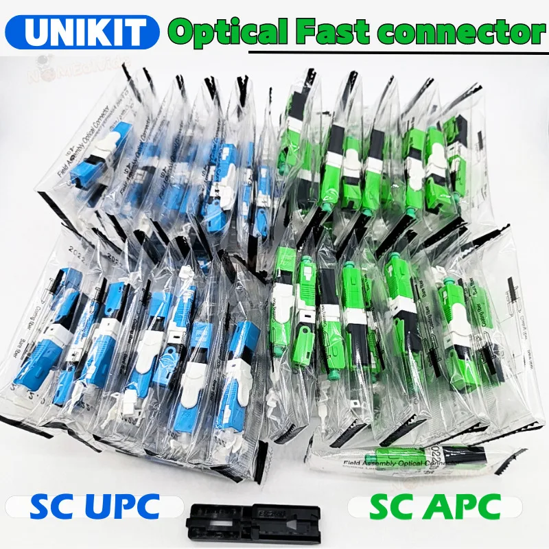 Fast Connector UNIKIT FTTH ESC250D SC APC and SC UPC Single-Mode Fiber Optic Quick Connector FTTH SM Best Optic Fast Connector