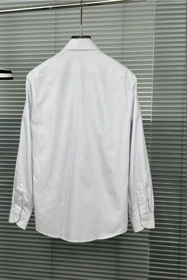 SIJITONGDA 2025  boutique new feature striped business long sleeved shirt, delicate and smooth, S-XXL