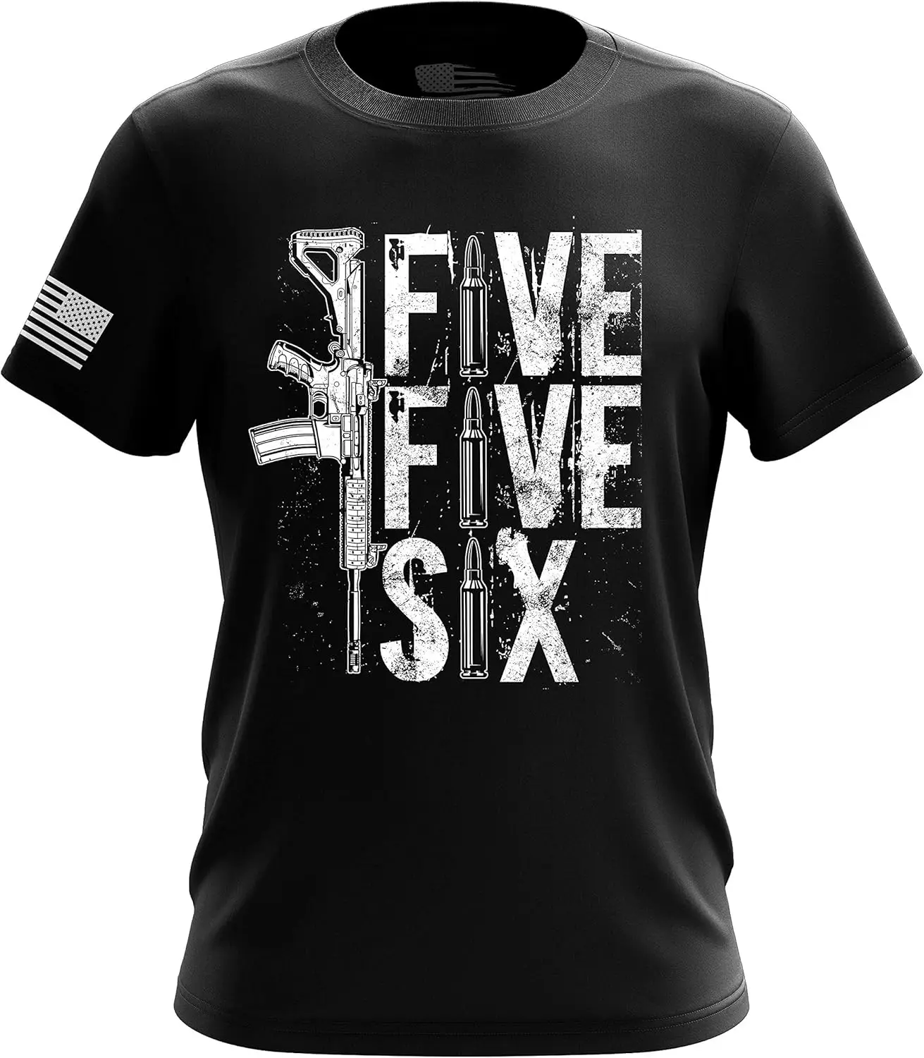 

Patriotic Design Mens Tee, Decorated in The USA with 100% Cotton Material
