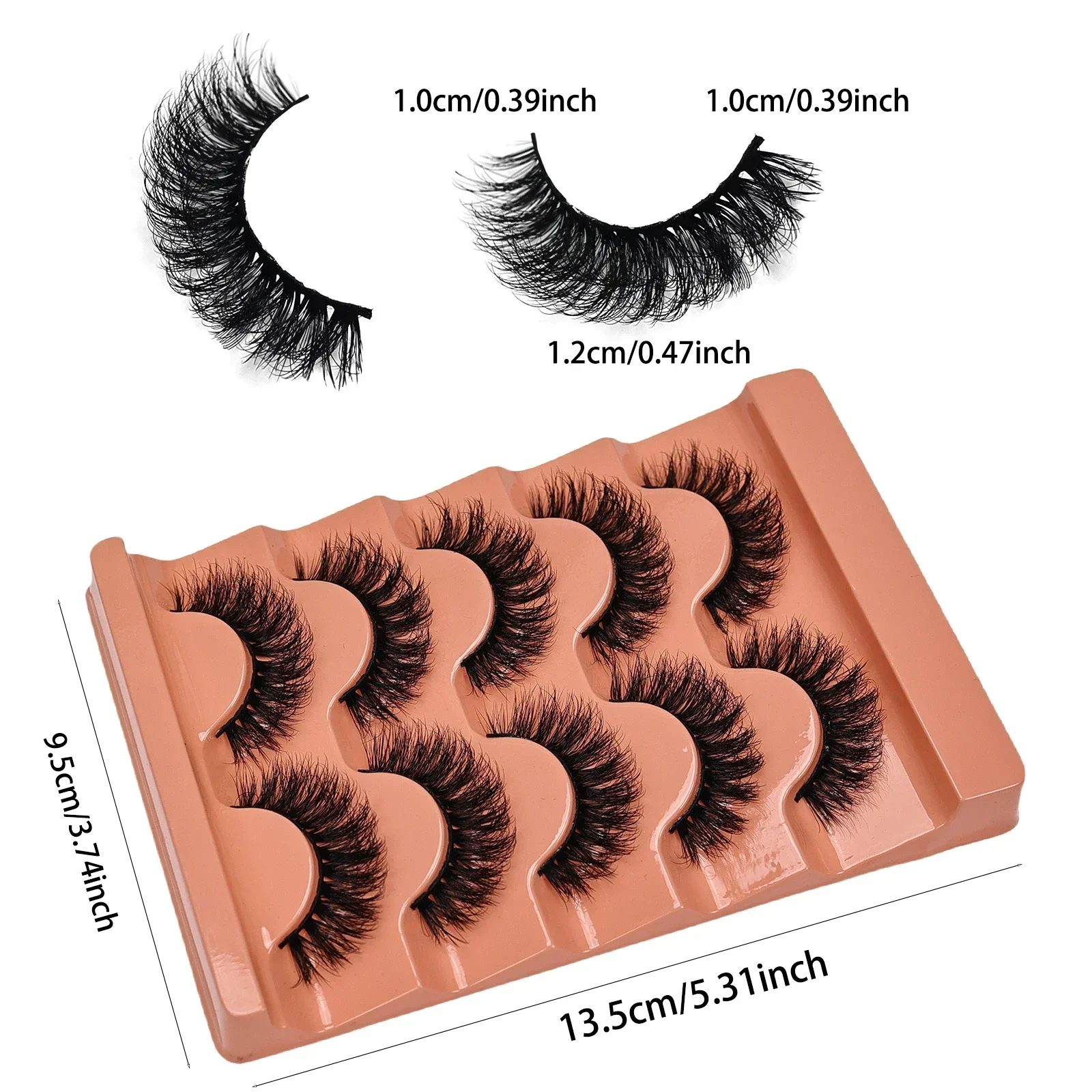 5 Pairs 3D fluffy false eyelashes for dramatic fake eyelashes Messy False Eyelashes Fluffy Thick Lashes