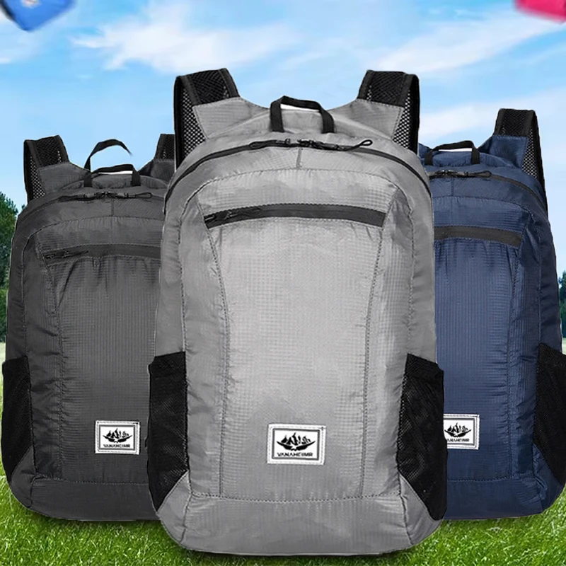 Outdoor Lightweight Travel Bag 20L Large Capacity Foldable Waterproof Backpack for Men and Women Hiking Daily Bag gallery 5