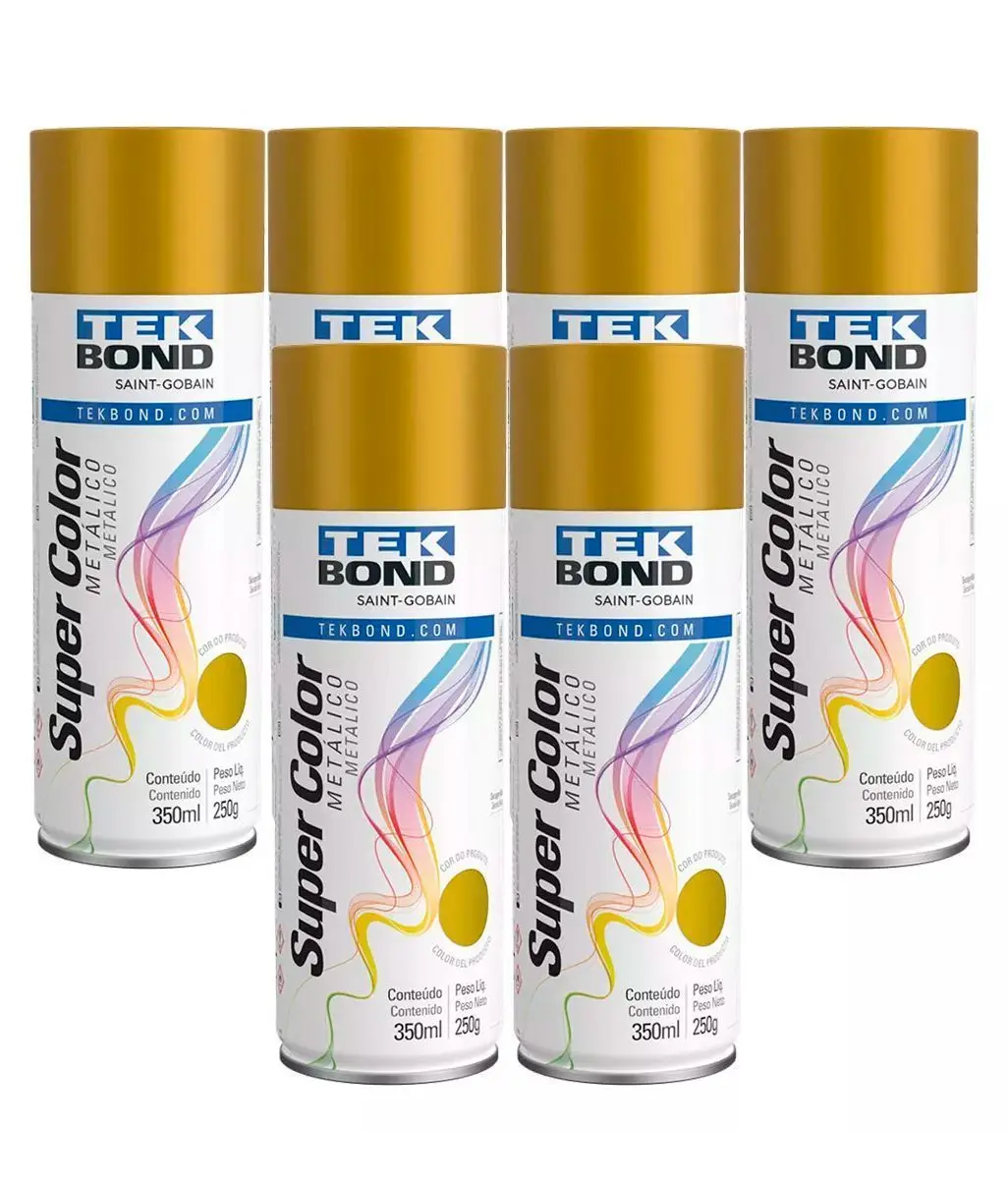 350ml Gold Tekbond Metal Spray Paint 6 Units